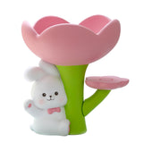 Rabbit Flower Key Tray Resin Storage Plate Jewelry Holder Home Decoration for Bedroom Office V1294-YM0703-3115230050011