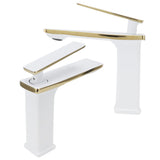 Copper Wash Basin Tap Hot Cold Mixing Faucet with Single Hole Long Handle for Bathroom UseG1/2 V1294-YM0901-3112210055111