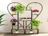 Fin Merge/Separate Metal Plant Stand Heart Shape Ladder Book Shelf For Indoor Garden V767-JJ-XZ1241-S