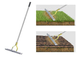 Thatch Rake 15in Wide Stainless Steel High Efficiency Ergonomic Grass Rake for Fallen Leaves V1294-YM0901-3111240163811