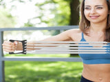 Chest Expander with Adjustable Grip Strength Trainer Plastic Handle for Fitness Workouts V1192-AZ-W-25619