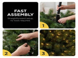 Christabelle 2.3m 7.5ft Grand Sierra Christmas Tree Pre Lit Multi Function LED Memory Wire Arti 112_WFLGS75