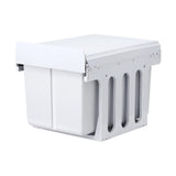 Cefito Pull Out Bin Kitchen Triple Slide Garbage Rubbish Bins Basket White 31L POT-BIN-31L-3C-WH