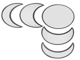 Wall Mirror Acrylic Moon Cycle Change Mirrors Set for Home Bedroom Decoration OrnamentBlack V1294-YM0901-3117200170412