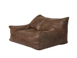 Marlow Bean Bag Chair Cover PU Indoor Dark Brown BEAN1009-DB