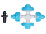 50Set 4 Outlet Water Nozzle Kit Atomizing Sprinkler Garden Irrigation Accessory Lake Blue V1294-YM0901-3111210103711