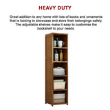 Bamboo 5-Shelf Bookcase Tall Display Storage Rack Stand for Living Room, Bedroom, Office or Home V63-838221