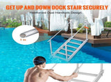 Dock Ladder, 1.09 m-1.29 m Adjustable Height, 227 kg Load Capacity, Aluminum Alloy 6 Steps Pontoon V952-MTFSTWJFHXJD5J314V0
