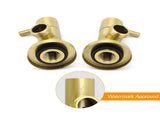 Watermark Brushed Gold Round Washing Machine 1/4 Turn Hot Cold Twin Taps Set V1233-KPL401BG