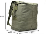 Black Vintage Canvas Backpack Large Capacity Rucksack for Travel and Hiking Rugged Retro Daypack for V888-ELOSUNG38497