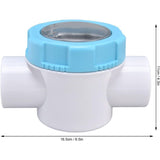 Swimming Pool Check Valve G1.5 PVC Safety Valve with Sight Lens for Spa Filter, 50mm V1237-ZY-522-0016