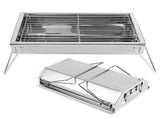 Barbecue Charcoal Grill Stainless Steel Folding Portable BBQ Tool Kits for Outdoor Camping Hiking V1294-YM0901-3111200126811