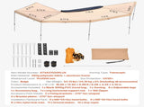 270 Degree Awning, 12.4 Driver Side Vehicle Awning, Waterproof UV50 Car Side Awnings with Carry V952-QCCP2065FTSHVNUN9001V0