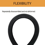 U-Shape Edge Banding - Fits 1/2" Edge, Rubber Trim for Sharp/Rough Surfaces, Veneer, Sheet Metal, V1107-806-22169-BLK-20FT
