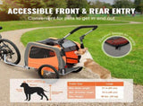 Dog Bike Trailer, Supports up to 30 kg, 2-in-1 Pet Stroller Cart Bicycle Carrier, Easy Folding Cart V952-TCTCLYSCWZXCMJR9ZV0
