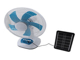 15W Solar Oscillating Standing Fan 3 Speeds Portable Desk Quiet Fan with Solar Panel 6600mAh Battery V1294-YM0901-3113240098711