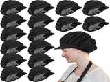 16 Pcs Chef Hats for Women Hair Nets Kitchen Cooking Chef Cap Adjustable Elastic Work Cap for Women V1258-DP02-C-2201