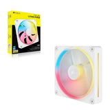 Corsair iCUE LINK LX140-R RGB 140mm PWM Reverse Fan Expansion Single Pack - White 90.6 CFM, 2000 V1202-V2-CFCO-LX140RRGB-WH