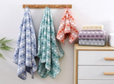Grey Premium Coral Fleece Towel Set - 1 Bath Towel - Soft, V888-ELOSUNG17598