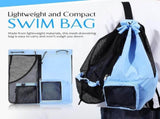 Mesh Drawstring Swimming Backpack Nylon Large Capacity for Women Adults Separated Compartments Wear V1192-AZ-W-21539