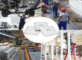 50-Pack Galvanized Square Washers Plate 1/2" ID, 2x2 OD, 3/16" Thickness, Anti-Loosening Plate V1258-DP02-C-2136