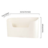 Plastic Wall Mount Storage Bin No Drill Cabinet Door Organizer With Adhesive Stickers For Kitchen V1369-AZ3-W-14933