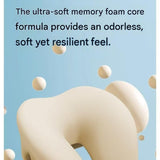 Blue-Grey Ergonomic Memory Foam Nap Pillow Hollow Design, Breathable Milk Silk Cover, Arm Support V888-ELOSUNG56309-4