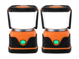Weisshorn 2-Pack LED Camping Lanterns, 1000LM Super Bright Waterproof Portable Emergency Tent Lights CP-LT-1KLM-1SET-OR