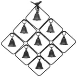 Black Metal Garden Windchime for Outdoor Patio Decor with Soothing Pure Tones V1369-AZ3-W-20525