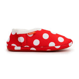 ARCHLINE Orthotic Slippers CLOSED Back Scuffs Moccasins Pain Relief - Red Polka Dots - EUR 39 V563-AS501-39