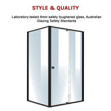 Semi Frameless Shower Screen x195cm Side AS/NZS Glass V63-824581
