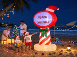 Jingle Jollys Christmas Inflatable Pole 1.8M Height LED Outdoor Decorations Illuminated XMAS-INF-POLE-6FT