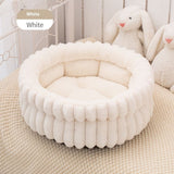 Pet Bed Cat Bed Dog Bed All-Season Bed Ultra-Soft Plush Large Pet Bed Round Pet - Gray - Size V1347-135-28322-GRY-50-20-15