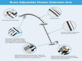 20" Showerhead with 10" Rainfall Showerhead V1258-DP02-C-814