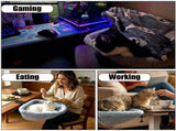 Adjustable Cat Hammock for Desk, Folding Cat Bed with Soft Faux Fur Liner and Breathable Mesh, V1341-ZY-RP7JNL77