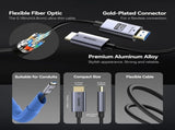 BENFEI 000450GY-100F 8K HDMI 2.1 Fiber Optic Cable 100ft 48Gbps 4K240Hz CL3 eARC HDR V28-ELEBEN000450GY100F