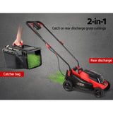 Giantz Lawn Mower Cordless 40V Battery Electric Lawnmower 34cm Width MOWER-LI34-RDBK