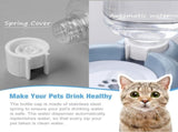 Cat Food and Water Bowl 2 in 1 with Automatic Water Dispenser Light Blue, 500 ml V1237-ZY-818-303