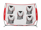 Everfit 1.8m Football Training Net 5 Target Portable Soccer Goal Nets Rebounder STN-5P-RD