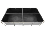 Canvas Fish Pond, 1781.3L Above Ground Fish Pond, PVC Koi Tank with Clear Viewing Panel, Rectangular V952-DSYCHSDTMC21LEAON002V0
