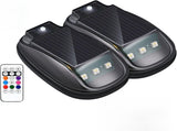 Solar Car Roof RGB Strobe Light with Remote Control, Smart Sensing Marker Light, Waterproof, 8 V1366-AZ2-W-11483