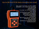 Scanner Scanner, Car Engine Fault Code Reader Battery Tester Professional CAN Diagnostic Scan Tool V1366-AZ2-W-19066