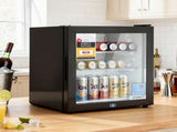 Devanti 40L Bar Fridge Glass Door Mini Fridge Countertop Cooler Black BF-F-G-40L-BK