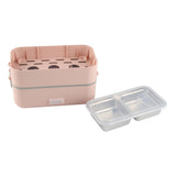 Electric Lunch Box Plug in Double Layer Stainless Steel Steaming Insulation Portable Food Warmer V1294-YM0715-3113220091614
