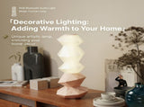 RGB Magic Crystal Speaker Lamp with Bluetooth, Music Sync, and Ambient Lighting for Gaming Desk, V1341-ZY-3B2UUVYM-WHITE