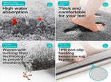 Ultra-soft and absorbent bathroom mat 3.5cm thick, antibacterial and non-slip TPR material, V1188-MS-601-009