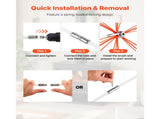 Chimney Sweep Kit, 8m Maximum Extendable Length Chimney Brush, Chimneys Cleaning Kit with Bristle V952-YCSQSTJ26YC1VS8X2001V0