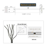 Portable Clothes Line Retracting Outdoors, Wall Mounted Double Line with Adjustable Stainless Steel V1369-AZ3-W-02848