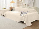 71" x 134" Couch Protector from Cat Claws, Waterproof Couch Cover Anti Slip,Couch Cover 3 Cushion V1107-102-39818-BEG4