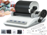 Rock Tumbler Kit, Rock Polisher Tumbler for Kids & Adults,Includes 2 Belts, Bag of Rough Stones,4 V1370-AZ4-15063
